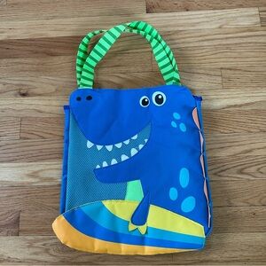 Stephen Joseph Blue Dinosaur Kids Mesh Tote Bag